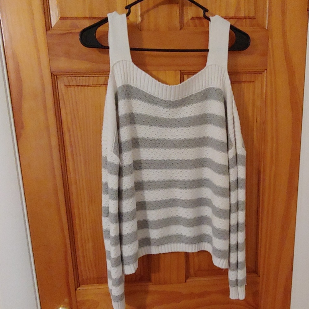 Cold shoulder sweater